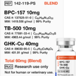 BPC-157, TB-500, GHK-Cu 60mg (Glow Blend)